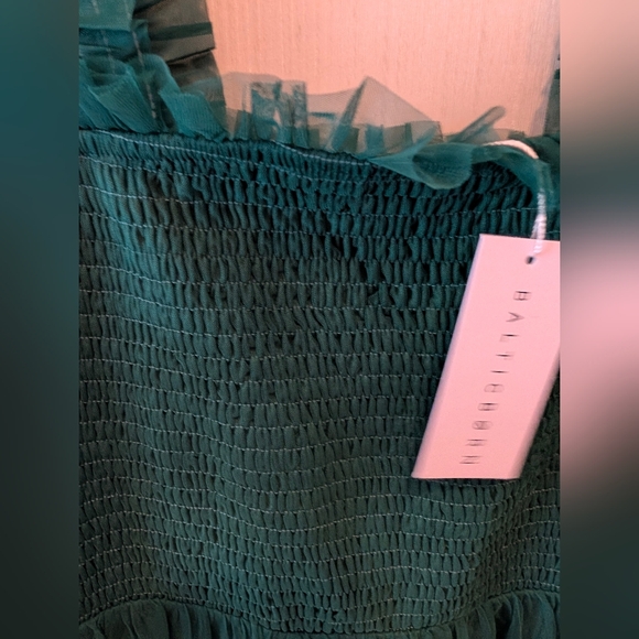 Baltic Born Emma Smocked Tulle Women's Dress In Emerald Size Large NWT - Picture 6 of 8